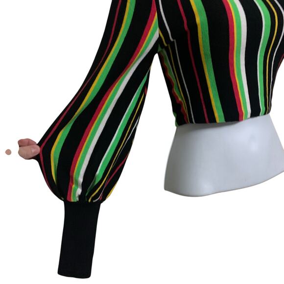 Fashion Nova One Shoulder Puff Sleeve Sweater Womens Size M - Picture 4 of 8